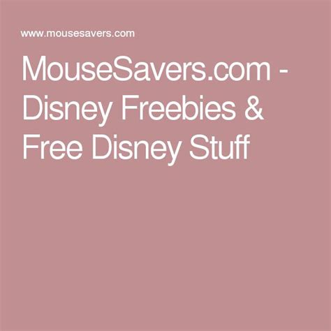 mousesavers sweepstakes|Disney Freebies & Free Disney Stuff .